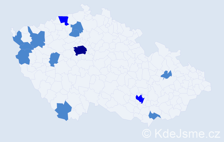 Jméno: 'Aylin', počet výskytů 17 v celé ČR