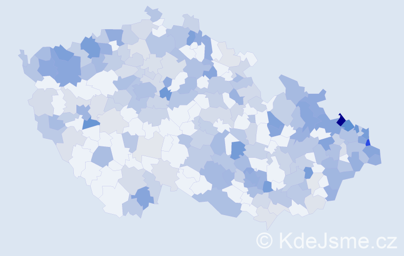 Jméno: 'Lýdie', počet výskytů 462 v celé ČR
