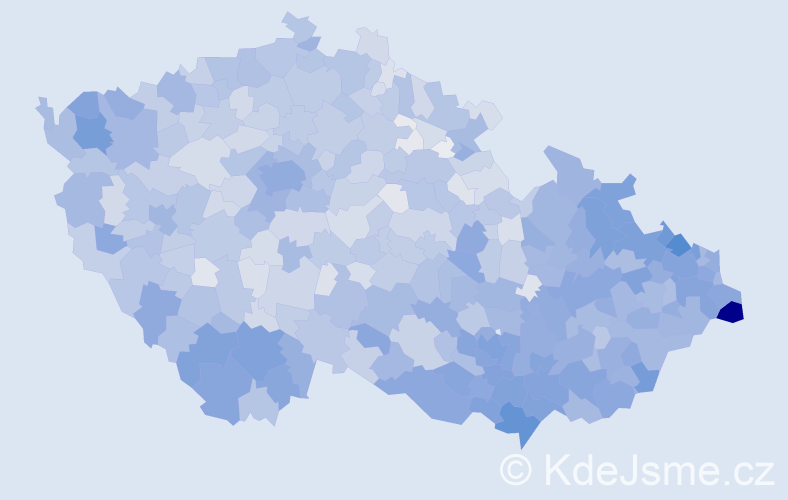 Jméno: 'Terezie', počet výskytů 6501 v celé ČR