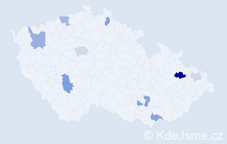 Jméno: 'Rasim', počet výskytů 11 v celé ČR