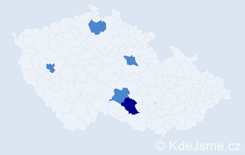 Jméno: 'Zorigtbaatar', počet výskytů 7 v celé ČR