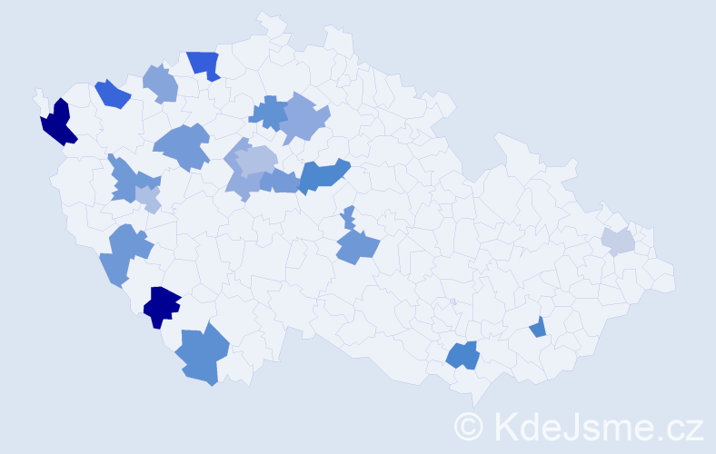 Jméno: 'Thi Le', počet výskytů 29 v celé ČR