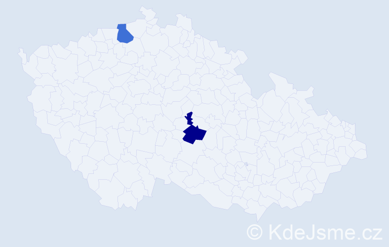 Jméno: 'Išchan', počet výskytů 2 v celé ČR