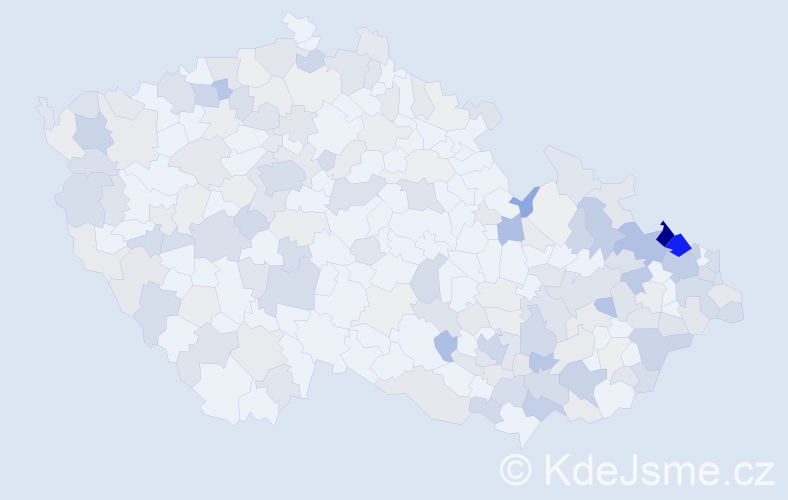 Jméno: 'Bernard', počet výskytů 504 v celé ČR