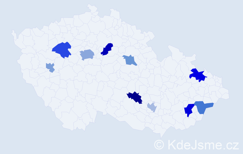 Jméno: 'Manon', počet výskytů 15 v celé ČR