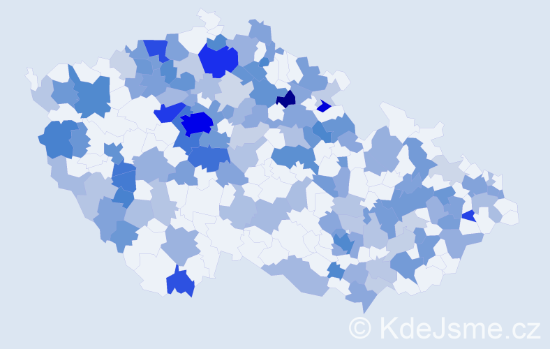 Jméno: 'Marina', počet výskytů 341 v celé ČR