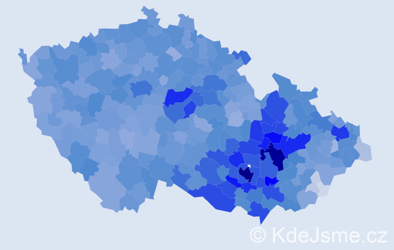 Jméno: 'Květoslava', počet výskytů 18667 v celé ČR