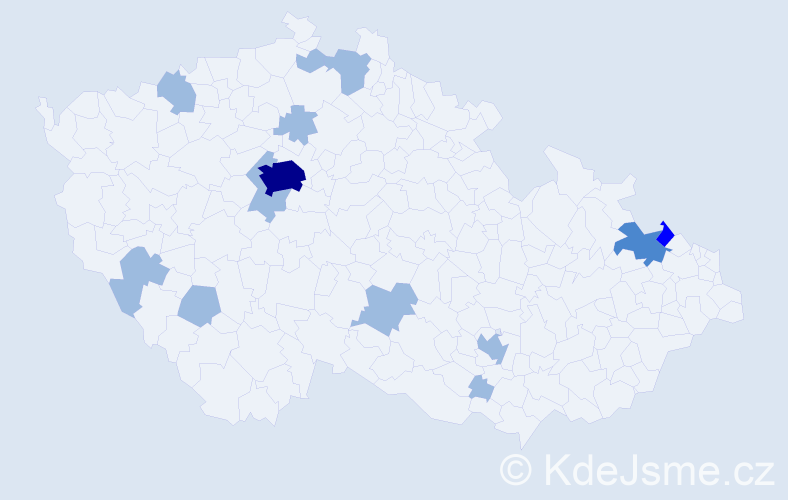 Jméno: 'Klotylda', počet výskytů 19 v celé ČR