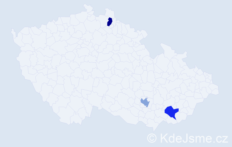 Jméno: 'Alexandra Maria', počet výskytů 3 v celé ČR
