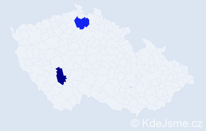 Jméno: 'Natálie Božena', počet výskytů 2 v celé ČR