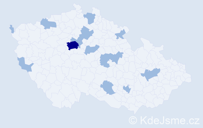 Jméno: 'Tomáš Josef', počet výskytů 19 v celé ČR