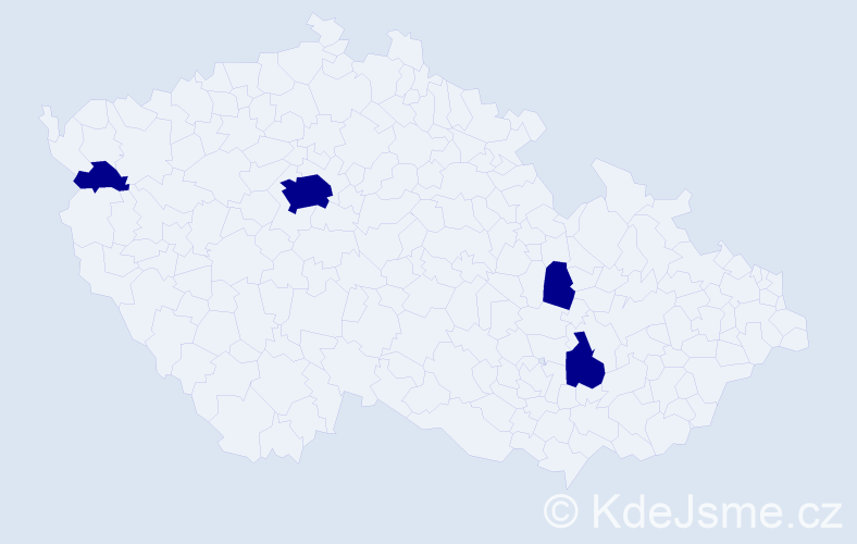 Jméno: 'Samuel William', počet výskytů 4 v celé ČR