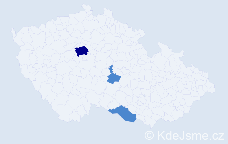 Jméno: 'Ochir', počet výskytů 5 v celé ČR