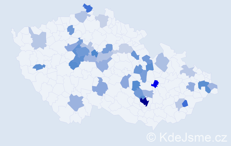 Jméno: 'Jonathan', počet výskytů 95 v celé ČR