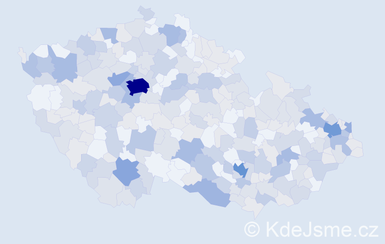 Jméno: 'Albína', počet výskytů 555 v celé ČR