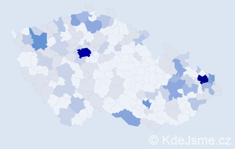Jméno: 'Stefanie', počet výskytů 258 v celé ČR