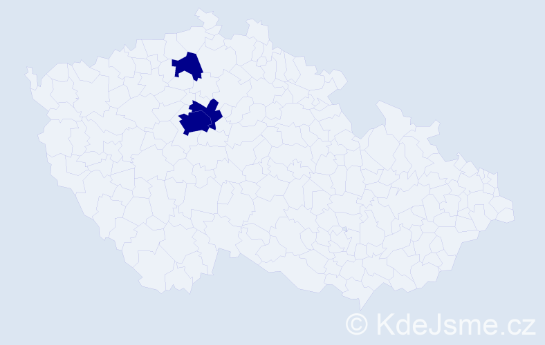 Jméno: 'Evtim', počet výskytů 3 v celé ČR