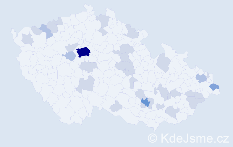 Jméno: 'Marieta', počet výskytů 60 v celé ČR