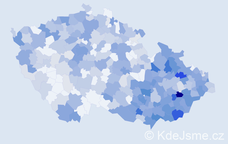 Jméno: 'Emílie', počet výskytů 873 v celé ČR