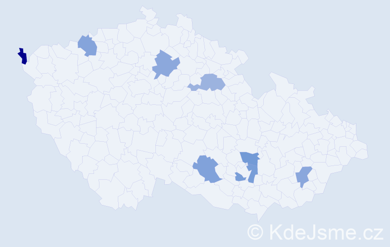 Jméno: 'Tsendsuren', počet výskytů 8 v celé ČR