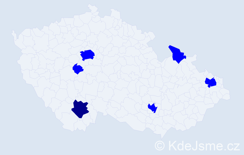 Jméno: 'Jan Nicolas', počet výskytů 7 v celé ČR