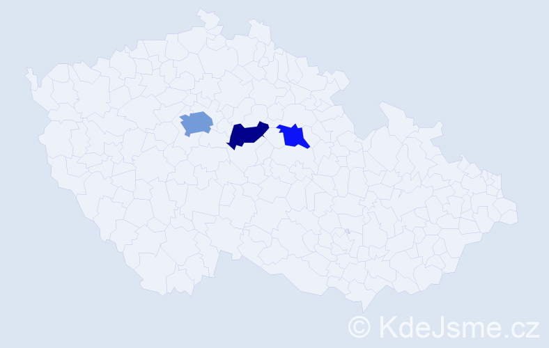 Jméno: 'Nikolle', počet výskytů 5 v celé ČR