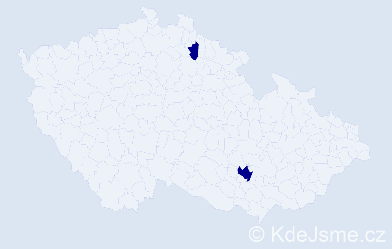 Jméno: 'Maryčka', počet výskytů 2 v celé ČR