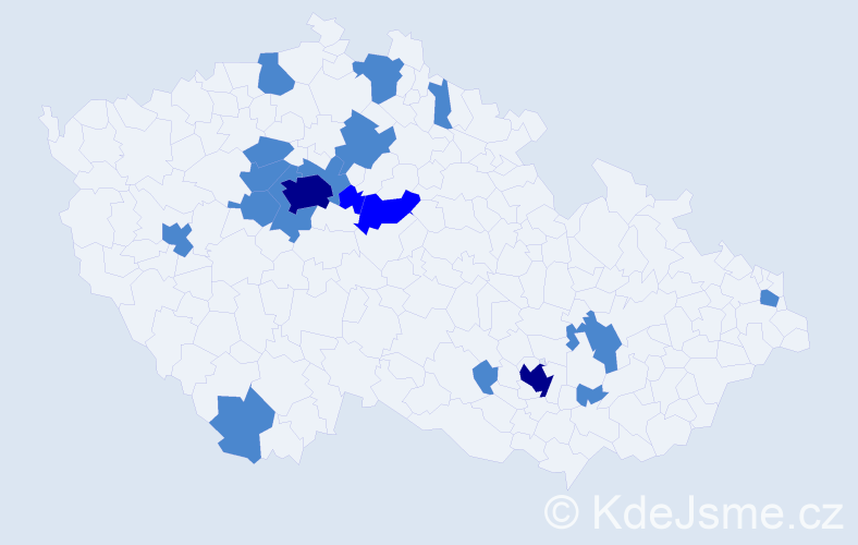 Jméno: 'Radslav', počet výskytů 25 v celé ČR