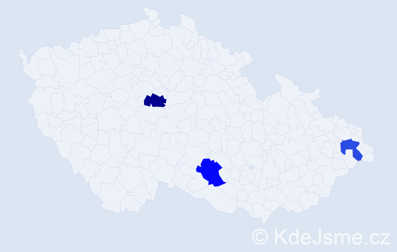 Jméno: 'Ignát', počet výskytů 3 v celé ČR