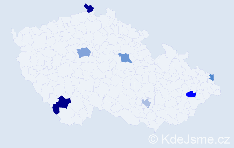Jméno: 'Elmar', počet výskytů 11 v celé ČR