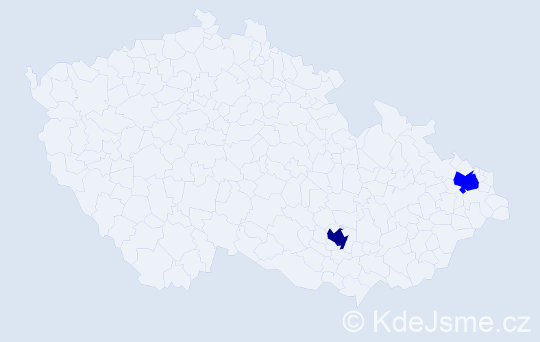 Jméno: 'Durim', počet výskytů 3 v celé ČR