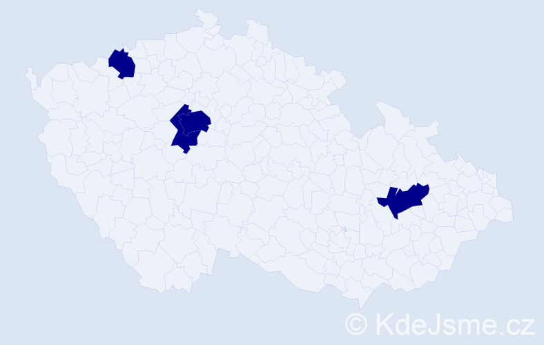 Jméno: 'Alexey', počet výskytů 4 v celé ČR