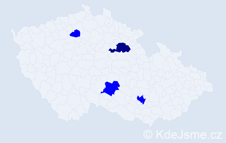 Jméno: 'Enkhzaya', počet výskytů 5 v celé ČR