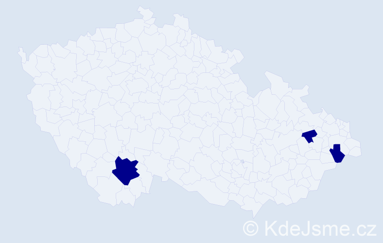Jméno: 'Tereza Natálie', počet výskytů 3 v celé ČR