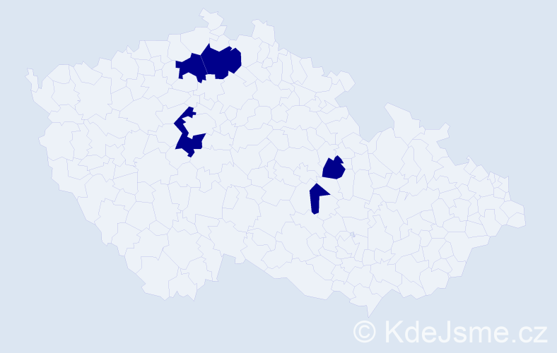 Jméno: 'Miroslav Josef', počet výskytů 5 v celé ČR