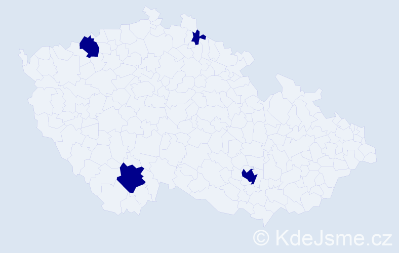Jméno: 'Lucie-Anna', počet výskytů 4 v celé ČR