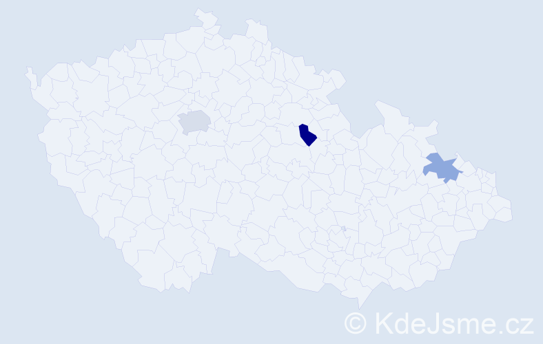 Jméno: 'Anamarie', počet výskytů 4 v celé ČR