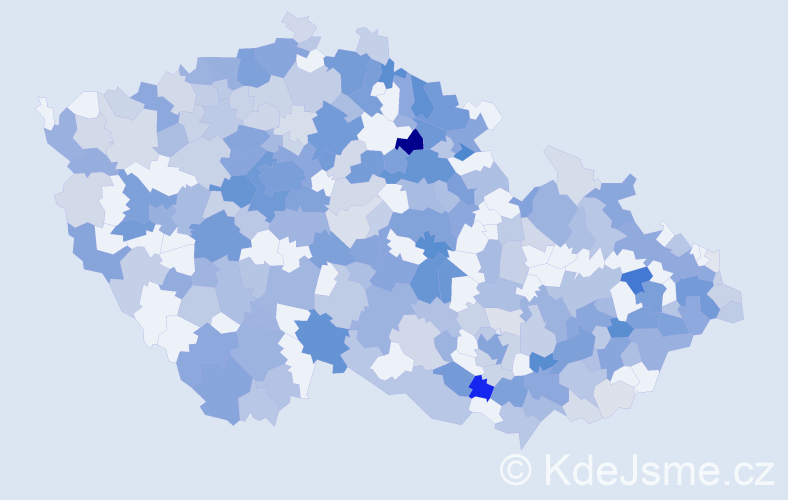 Jméno: 'Bořek', počet výskytů 669 v celé ČR