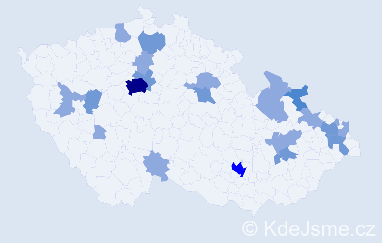 Jméno: 'Jannis', počet výskytů 43 v celé ČR