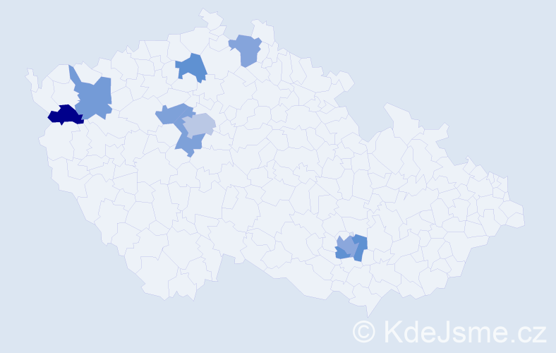 Jméno: 'Dosya', počet výskytů 12 v celé ČR