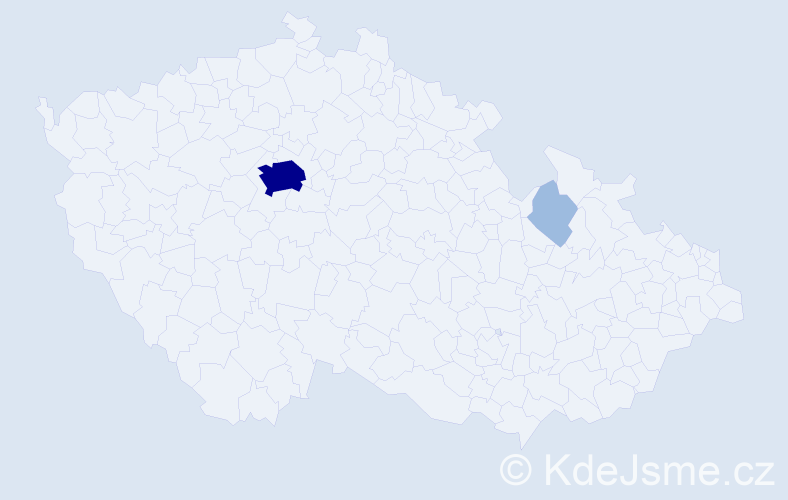Jméno: 'Umid', počet výskytů 5 v celé ČR