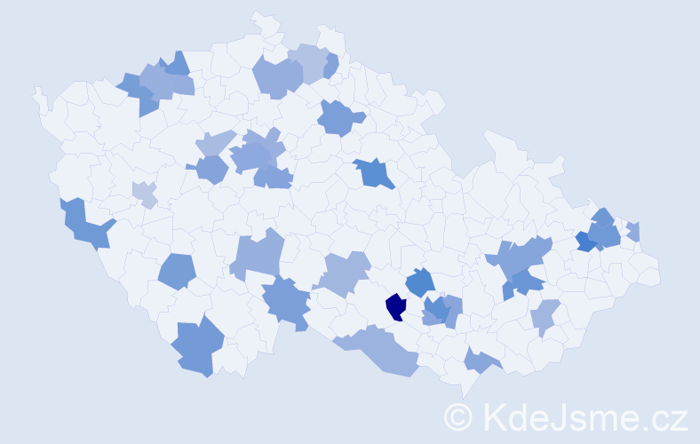 Jméno: 'Filippo', počet výskytů 57 v celé ČR