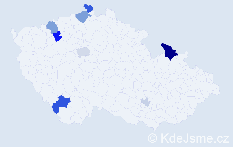 Jméno: 'Ludwig', počet výskytů 10 v celé ČR