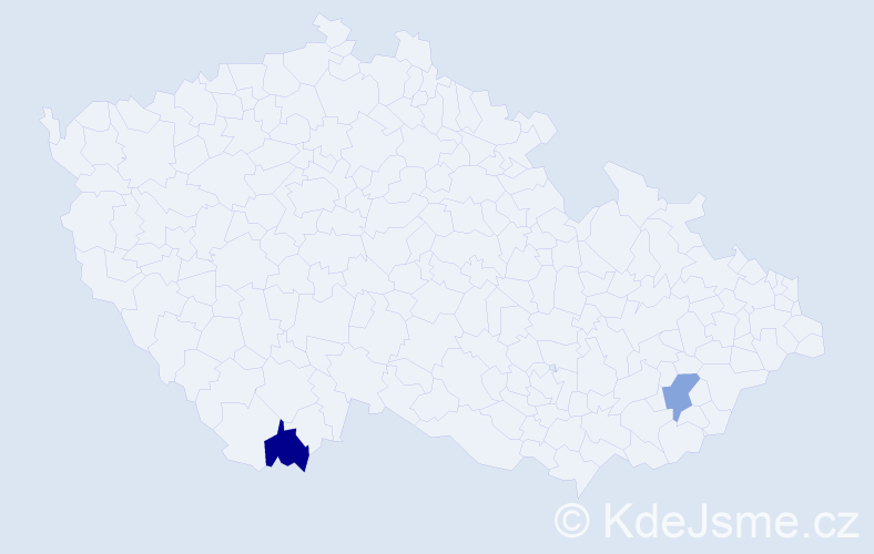 Jméno: 'Oyunaa', počet výskytů 2 v celé ČR