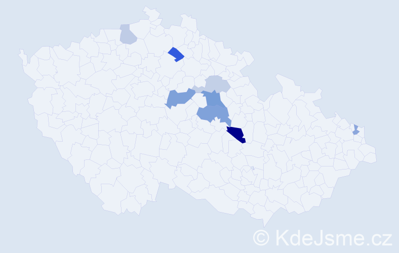Jméno: 'Ratislav', počet výskytů 13 v celé ČR