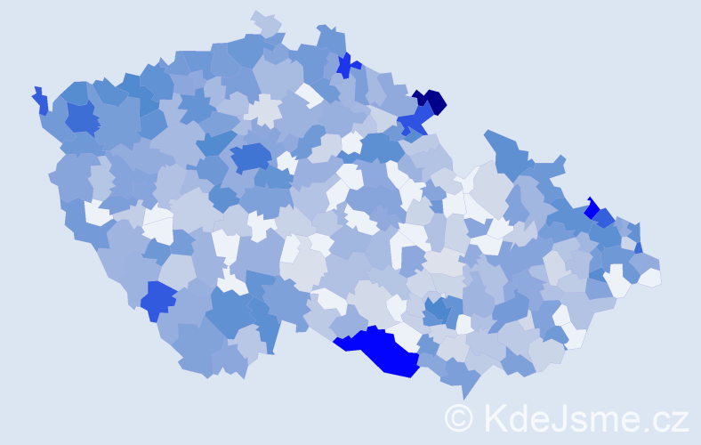 Jméno: 'Judita', počet výskytů 1109 v celé ČR