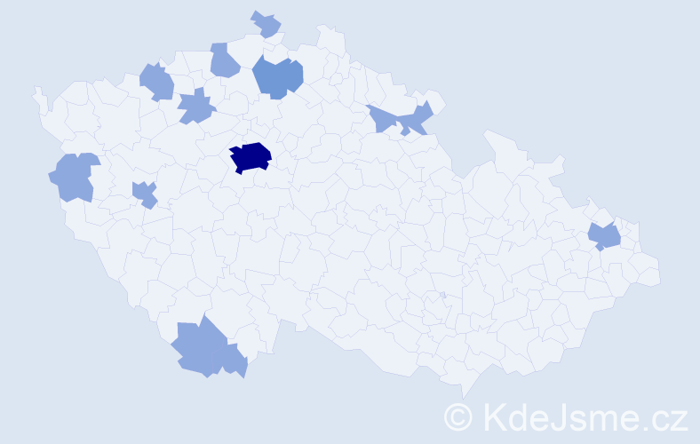 Jméno: 'Tri', počet výskytů 19 v celé ČR