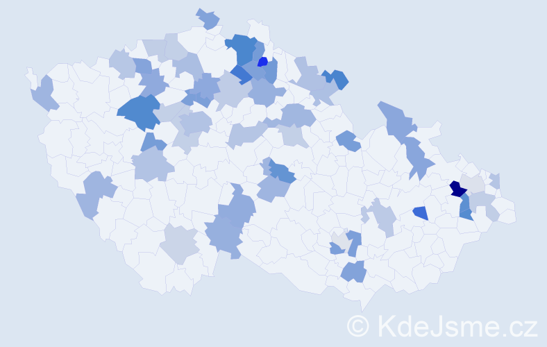Jméno: 'Irenka', počet výskytů 74 v celé ČR