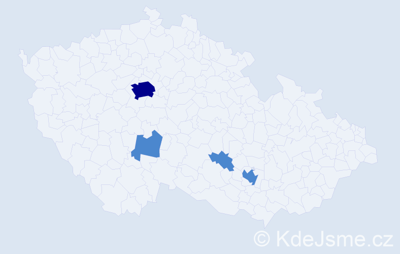Jméno: 'Benjamin Josef', počet výskytů 6 v celé ČR