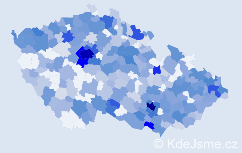 Jméno: 'Mia', počet výskytů 1153 v celé ČR